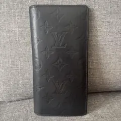 ルイヴィトン モノグラムシャドウ ブラザ 黒　長財布