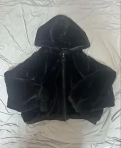 フード付きブラック ブルゾン 2way