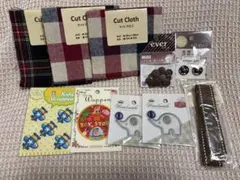 ハンドメイド手芸材料セット カットクロス ワッペン スナップボタン