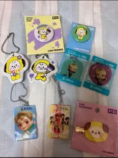 BT21チミー ＆tinytan バッチ、キーホルダーセット