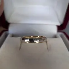 K18 Pt900 コンビリング 18金 プラチナ 9号