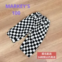 美品❣️MARKEY'S チェック柄　ウエストゴムパンツ　100㎝　マーキーズ