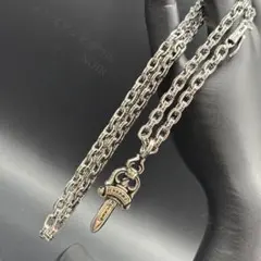 専用ディールデザイン ネックレス ダガー ロゴ 925 ブラックストーン
