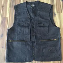 虎壱　ストライプ柄 ベスト