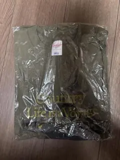 オリーブグリーン プリント Tシャツ S 吉田拓郎