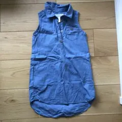 デニム　ノースリーブワンピース　104サイズ