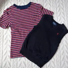 ラルフローレン ボーダーTシャツ ベスト 2枚セット 140cm 男の子