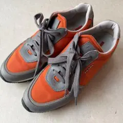 PRADA スニーカー オレンジ グレー　24.5cmのサムネイル