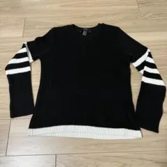 FOREVER 21 ストライプ袖ニットのサムネイル