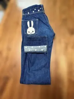 【美品】CUNE キューン ウサギ2連 ドット柄 デニムパンツ 32インチ 普通のサムネイル