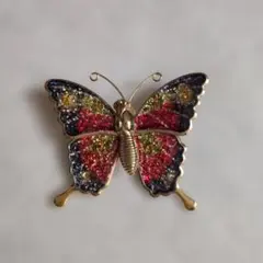 蝶々のブローチ　レトロ風