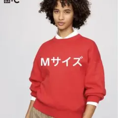 スムースコットンクルーネックセーター Mサイズ レッド