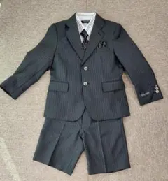 良品　男の子 フォーマル　スーツ　セット　120　ストライプ　入学式　卒園式