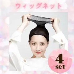 가발망 4종 세트 블랙 프리사이즈 코스프레 2206