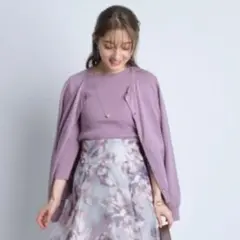 【JUSGLITTY】クルーネックアンサンブル（8分袖）