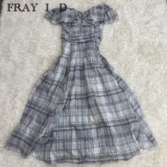 FRAY I.D ノースリーブワンピース セパレート チェック柄 シワ加工