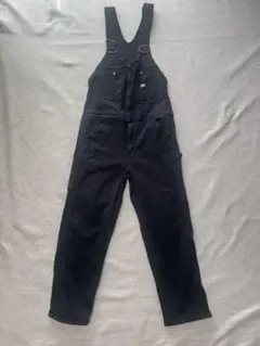 Lee ブラックデニムオーバーオール XL