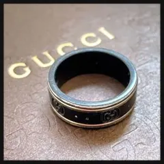 GUCCI ブラック セラミックリング 12号 GUCCI GGマークアイコン ブラックセラミック リング 木子洋愛用 17号