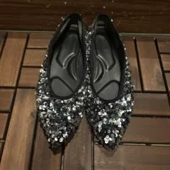 LEPSIM スパンコールパンプス