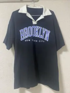 Shein DAZY ロゴ 襟付き 半袖 Tシャツ