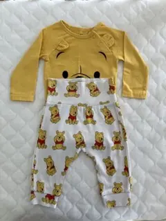 H&M くまのプーさん　ボディスーツ　腹巻きズボン