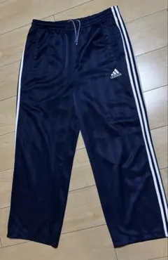 adidas トラックパンツ M ワイドストレート ストライプ Y2K ネイビーのサムネイル