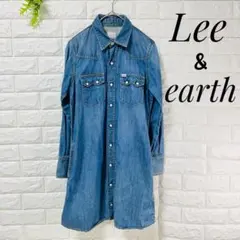 ✨Lee & earth ✨コラボ✨デニムシャツワンピース レディース