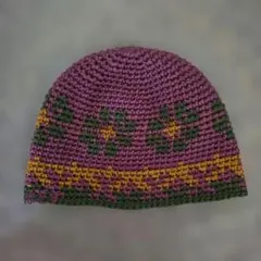 a194　クラッシャーハット クロシェハット　ニット帽　秋冬～春