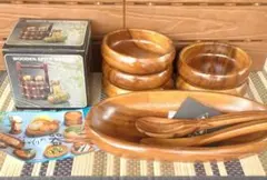 木製漆器 天然木 生活樹 サラダセット
