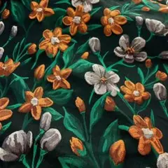 j10▼160×50cm▼ジャガード生地▼花柄　立体色織り　マルチカラー