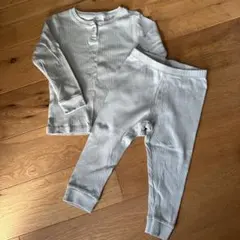 【92cm】ZARA リブ編み パジャマセット ライトグリーン