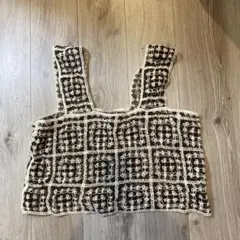 studio clip ブラウンチェックベスト