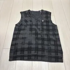 GUESS グレー チェック柄 ベスト S