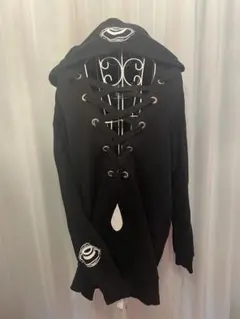 CIVARIZE クロスデザイン ジップパーカー 黒 ドルマン - メルカリ