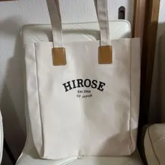 ヒロセ通商　トートバッグ　白　ロゴ