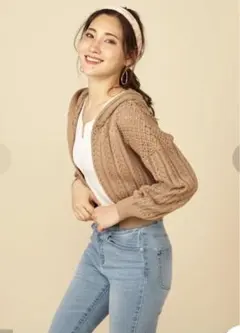 ロイヤルパーティー かぎ針パーカー カーディガン