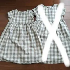 【pair manon】グレイチェック　ワンピース　110