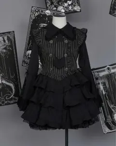 h.NAOTO FRILL ♡ネクタイ付きゴシックワンピース　　希少　レア h.NAOTO FRILL ♡ネクタイ付きゴシックワンピース 希少 レア - メルカリ