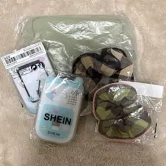 SHEIN シュシュ・ポーチ・カードケース 5点セット