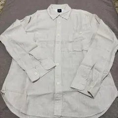 Gap ベージュ チェック柄 長袖シャツ Sサイズ