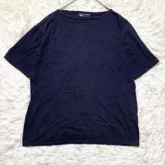 【セントジェームス】定番バスクシャツTシャツ 濃紺 M コットン100 春夏に