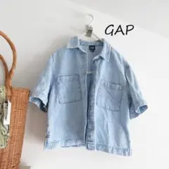GAP ギャップ　デニム　半袖シャツ　Sサイズ