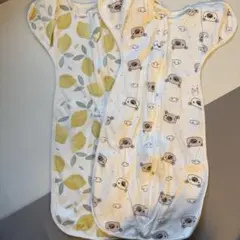 新品未使用 スワドルメリー Mサイズ レモン柄くま柄