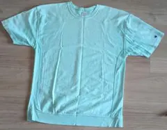 BEAMS×CHAMPION 別注コラボリバースウィーブ　Tシャツ ターコイズ