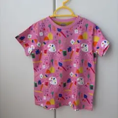 ROOM SEVEN☆ルームセブン☆アート柄 Tシャツ ピンク☆140cmのサムネイル