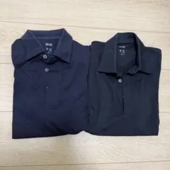 【ユニクロ】エアリズムヒヨクポロシャツ XS 黒・紺 2枚セット