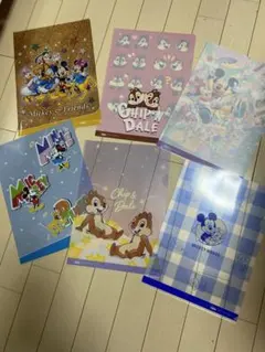 ディズニー　ミッキーマウス　A4 ファイル　クリアファイル　6枚