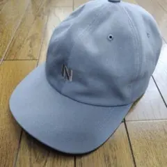 ナコタ　フカボリ ロゴツイルキャップ　グレー