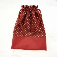 ハンドメイド 巾着 給食袋 小学校サイズ 星柄