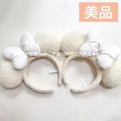 ミニー ボア カチューシャ 2個セット ディズニー ホワイト クリーム